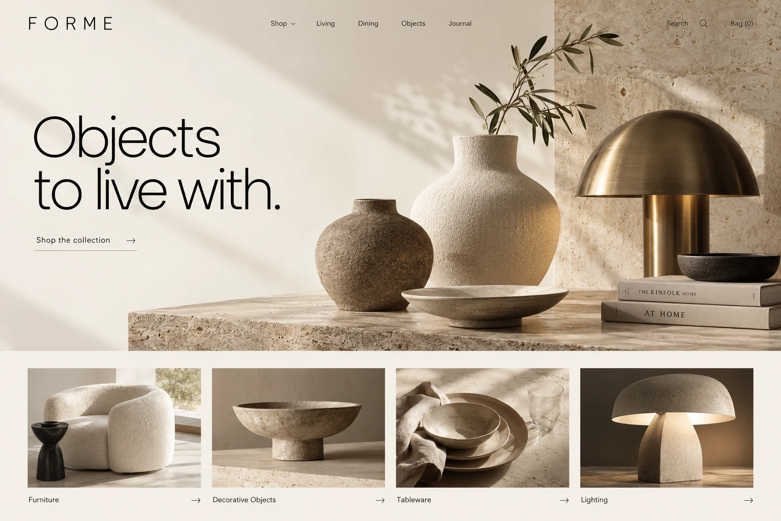 E-commerce website design concept